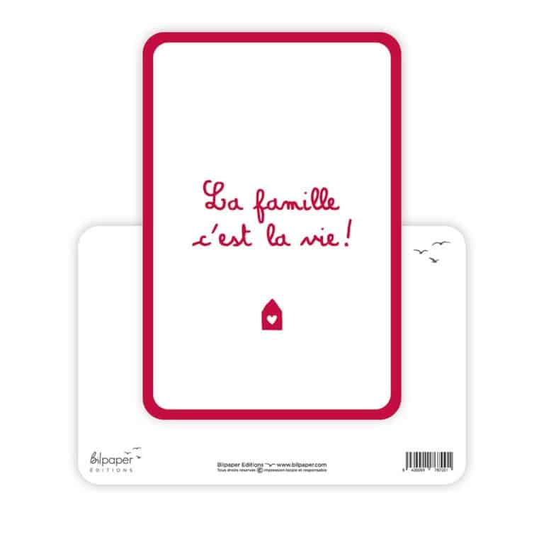 carte la famille c'est la vie bilpaper