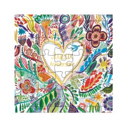 Carte Puzzle - Joyeux Anniversaire - Végétaux Colorés