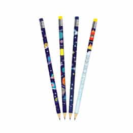 Lot De 4 Crayons A Papier - Espace