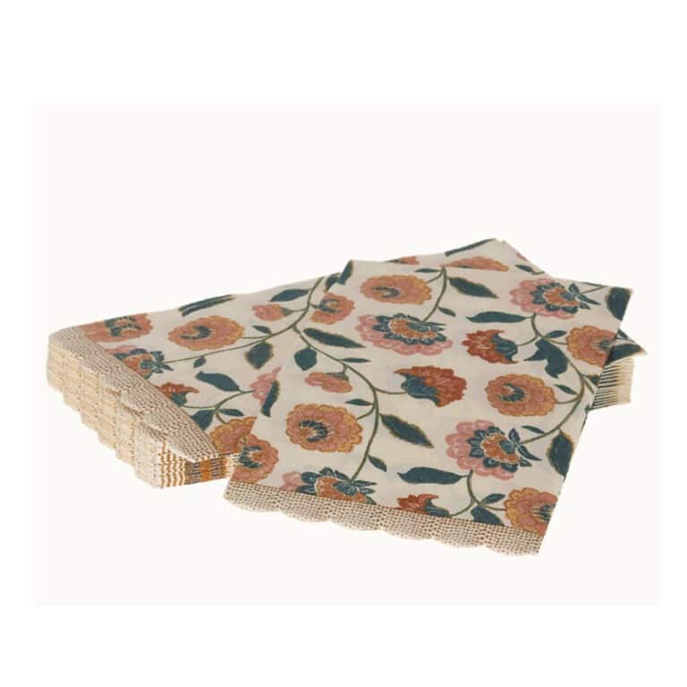 serviettes fleuries maileg