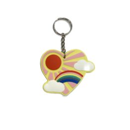 Porte clé coeur multicolore de la marque BONTON