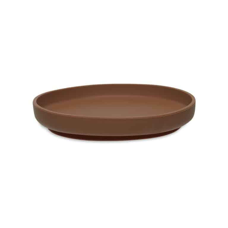 assiette en silicone caramel jollein