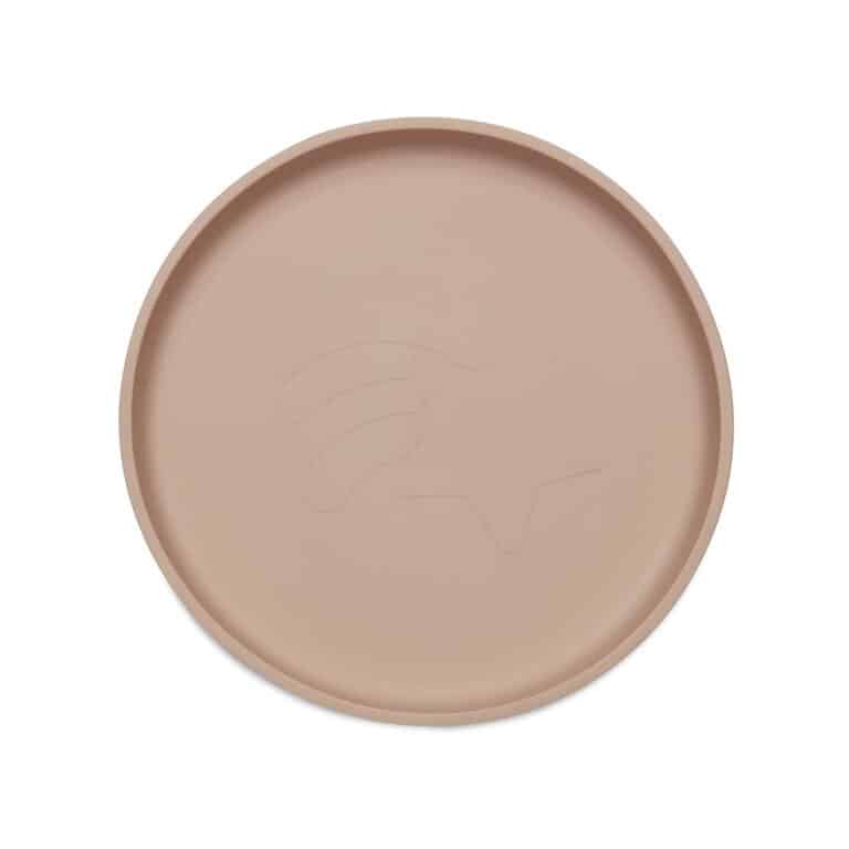 assiette rose en silicone jollein