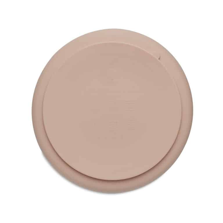 assiette rose en silicone jollein