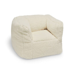 fauteuil pouf enfant teddy blanc crème