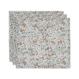lot de trois minis langes motifs feuilles
