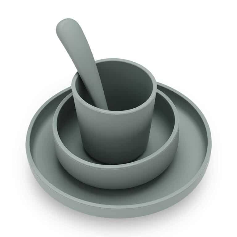 set de vaisselle vert jollein