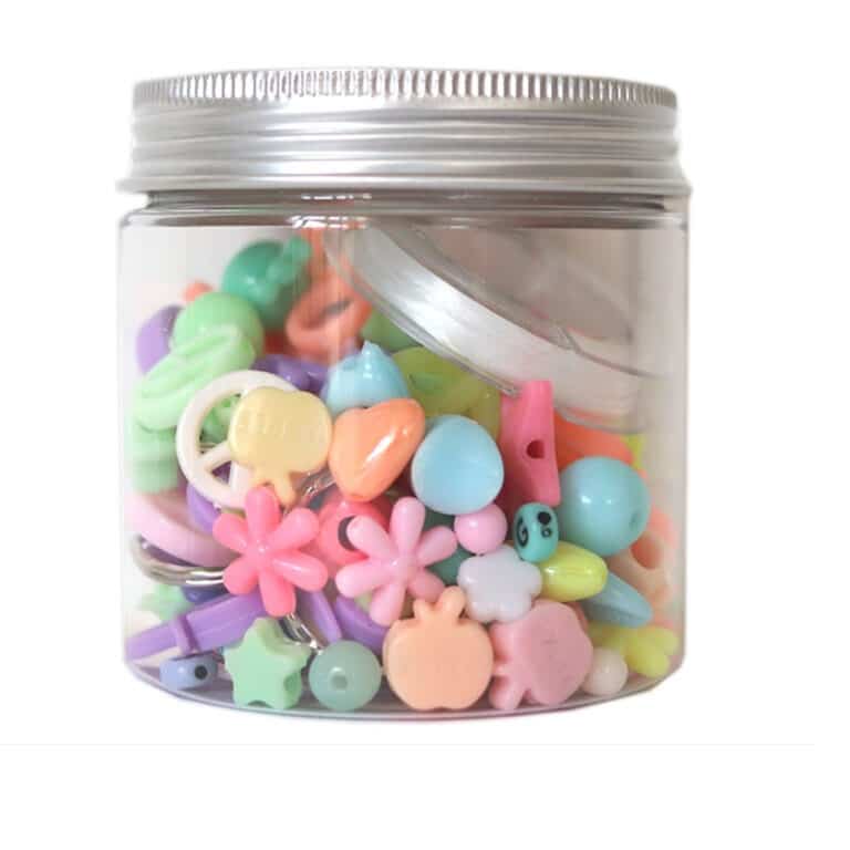 pot de perles pastel