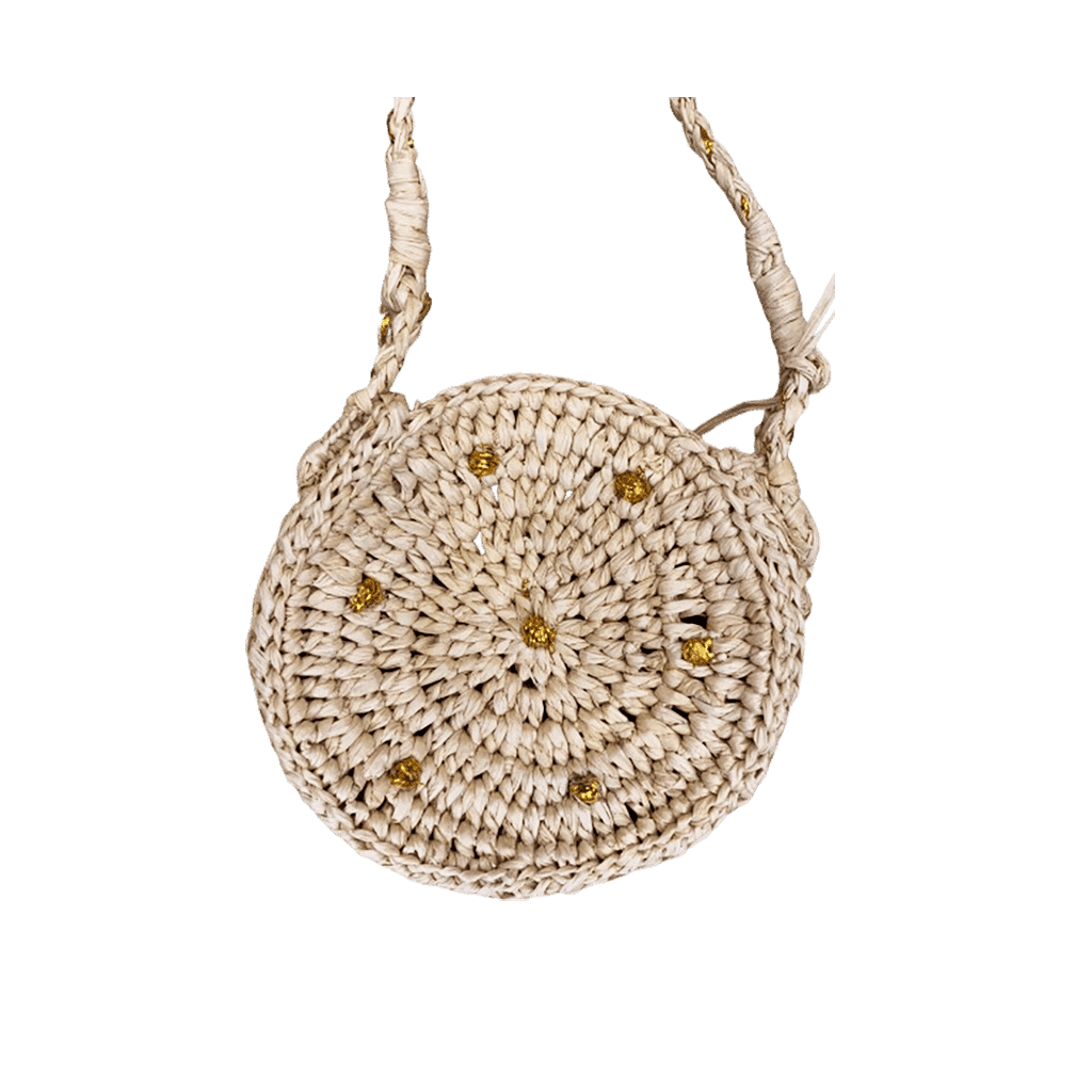 Sac rond en raphia poupée obi obi