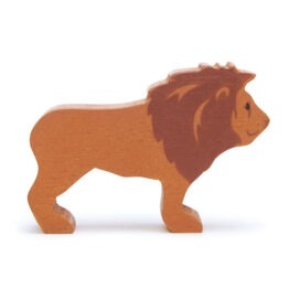 lion en bois