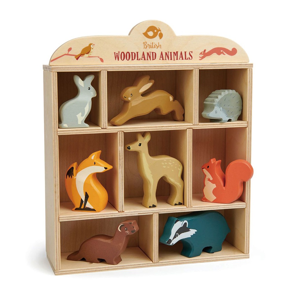 set animaux de la forêt en bois