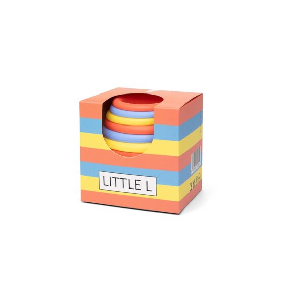 Gobelets A Empiler En Silicone - Jaune, Rose Et Bleu