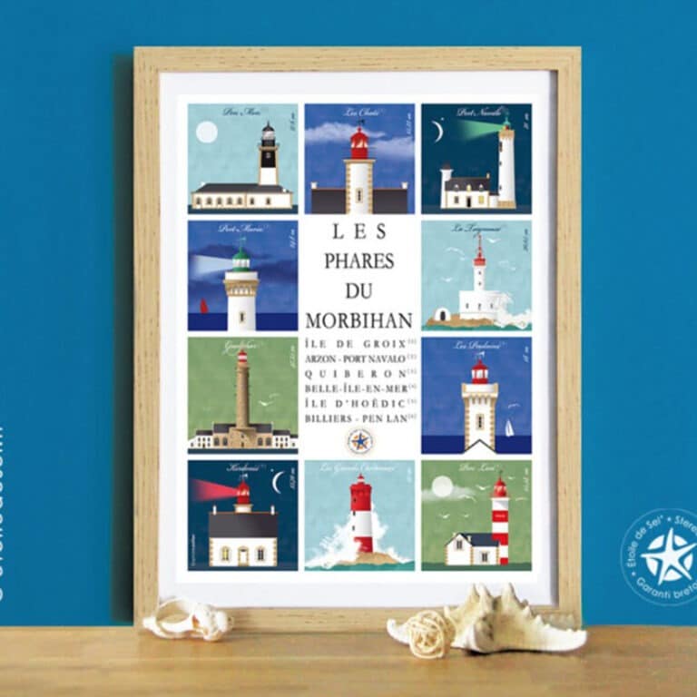 affiche les phares du Morbihan ambiance