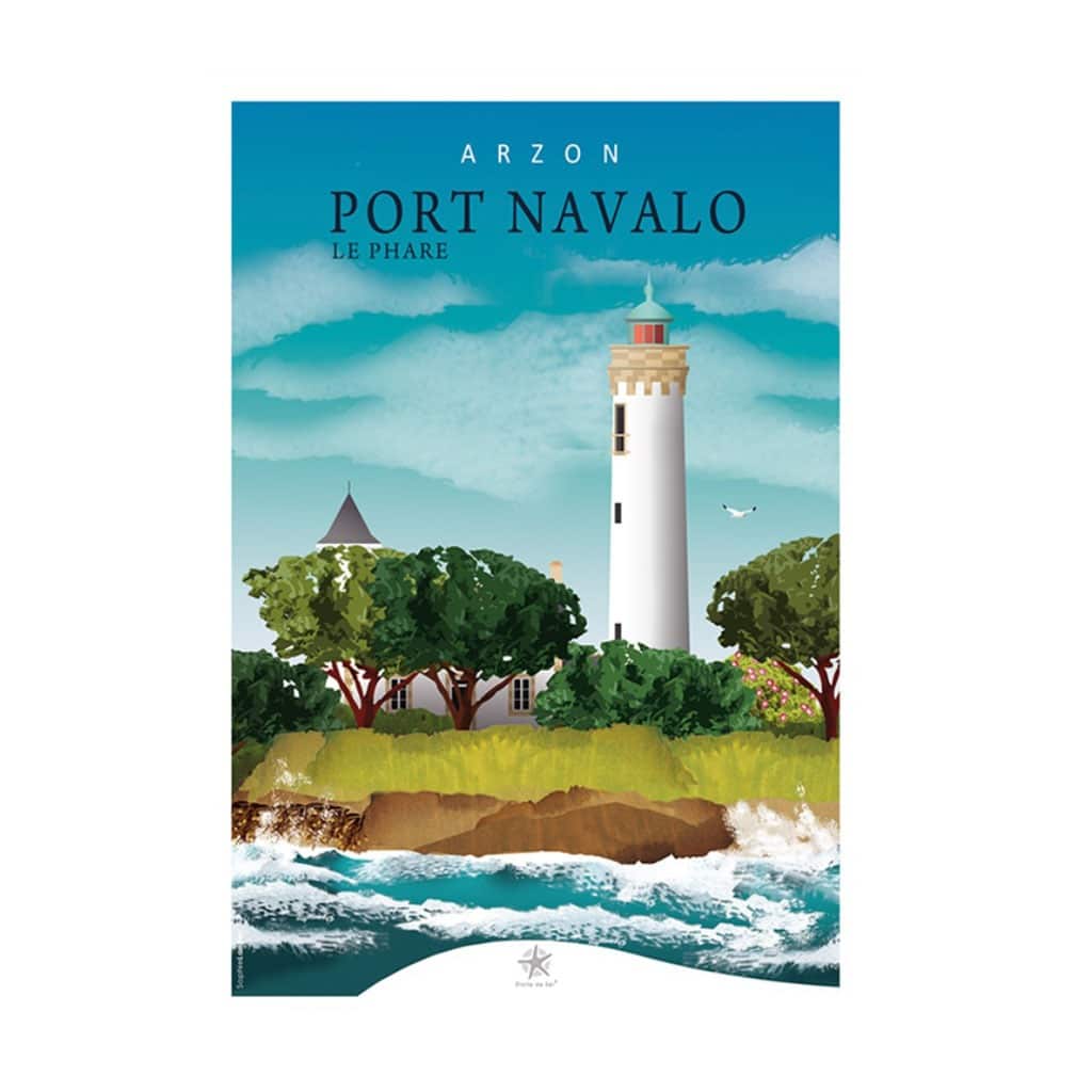 carte port navalo à Arzon, vue de face sur fond blanc