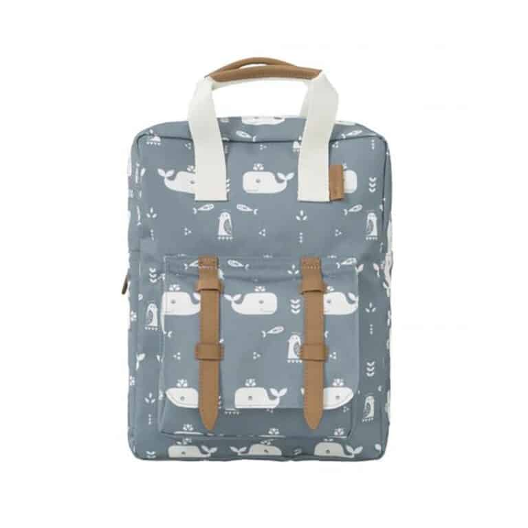 Un sac à dos avec des baleines de chez Fresk