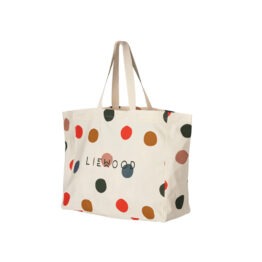 Maxi tote bag avec des pois colorés