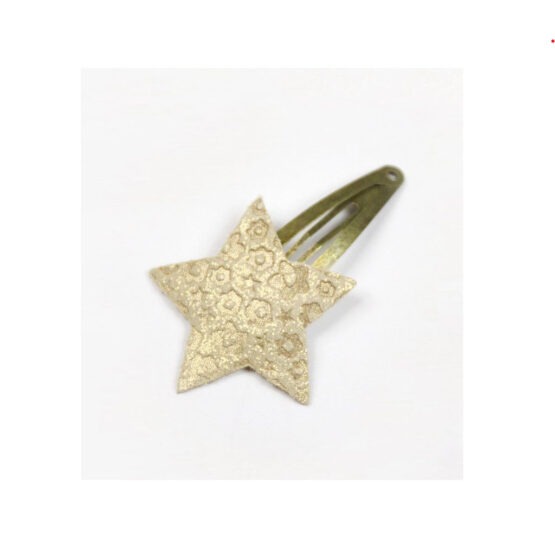 Une barrette en cuir en forme d'étoile