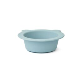 Un bol anti-dérapant silicone bleu ciel liewood