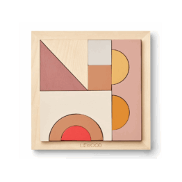 puzzle géométrique en bois de la marque liewood