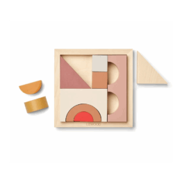 puzzle géométrique en bois de la marque liewood