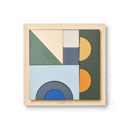 puzzle en bois géométrique de la marque liewood