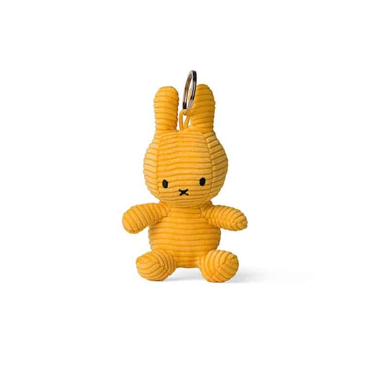 Porte Clé - Lapin Miffy - Velours Côtelé - Jaune