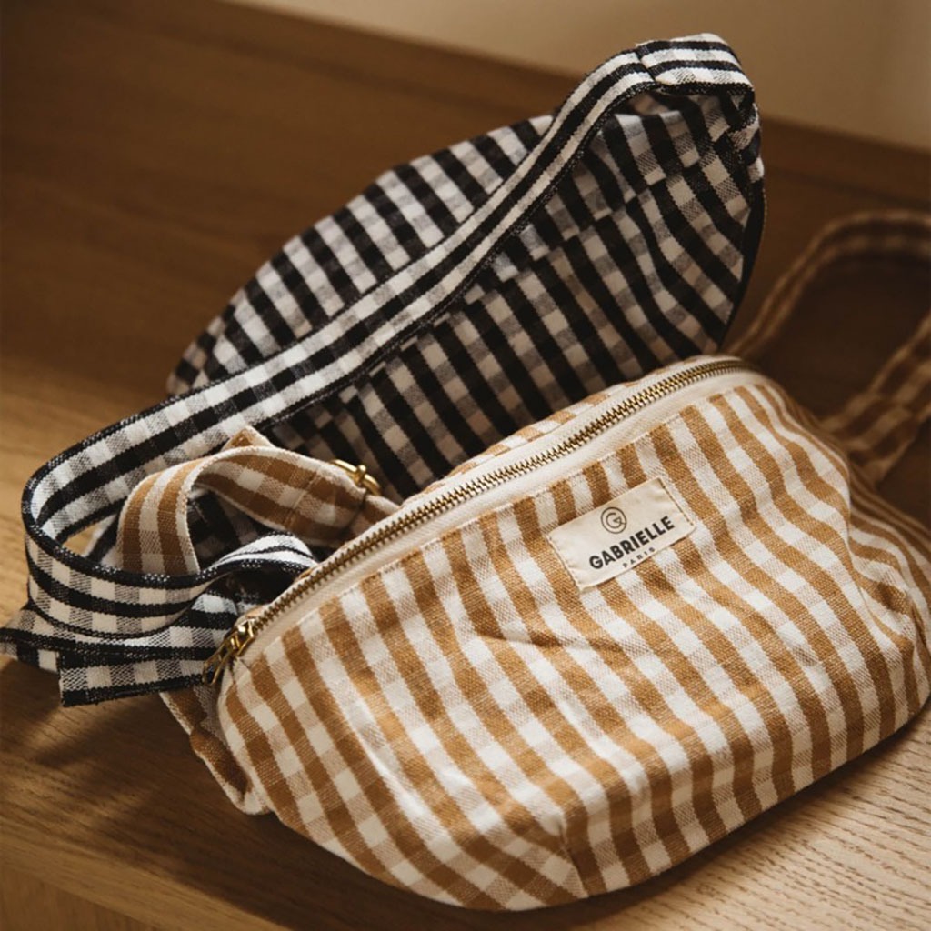 sac banane vichy camel duo version noir