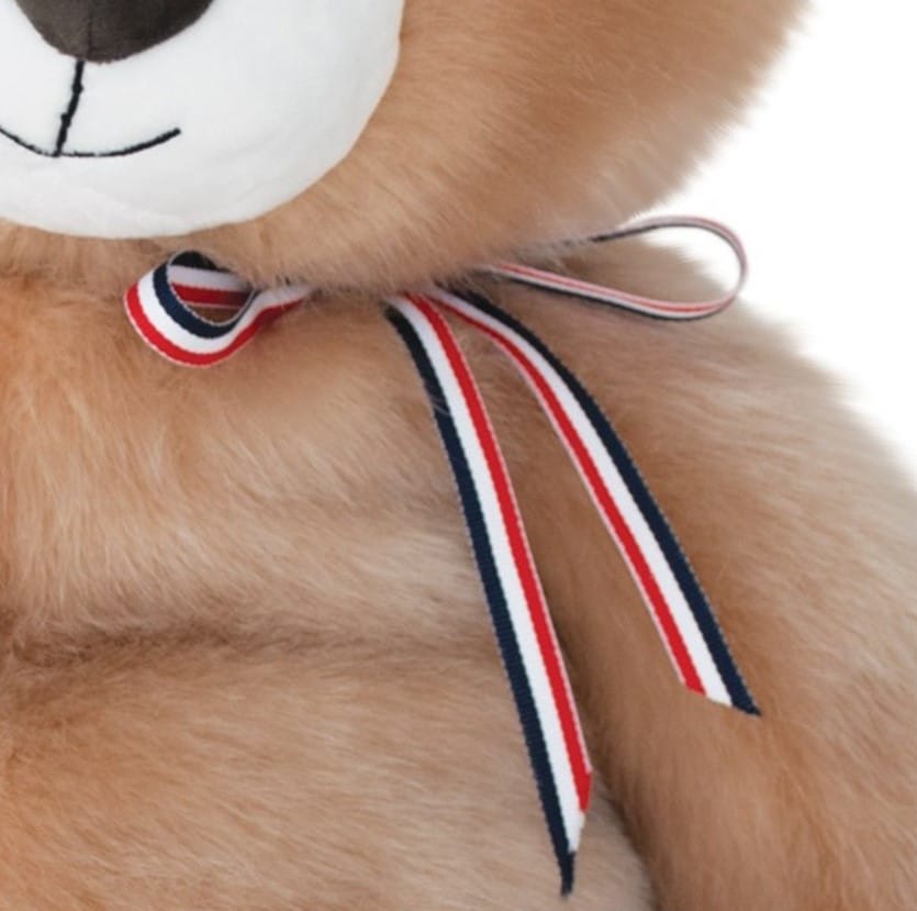 peluche ours français mailou ruban tricolore