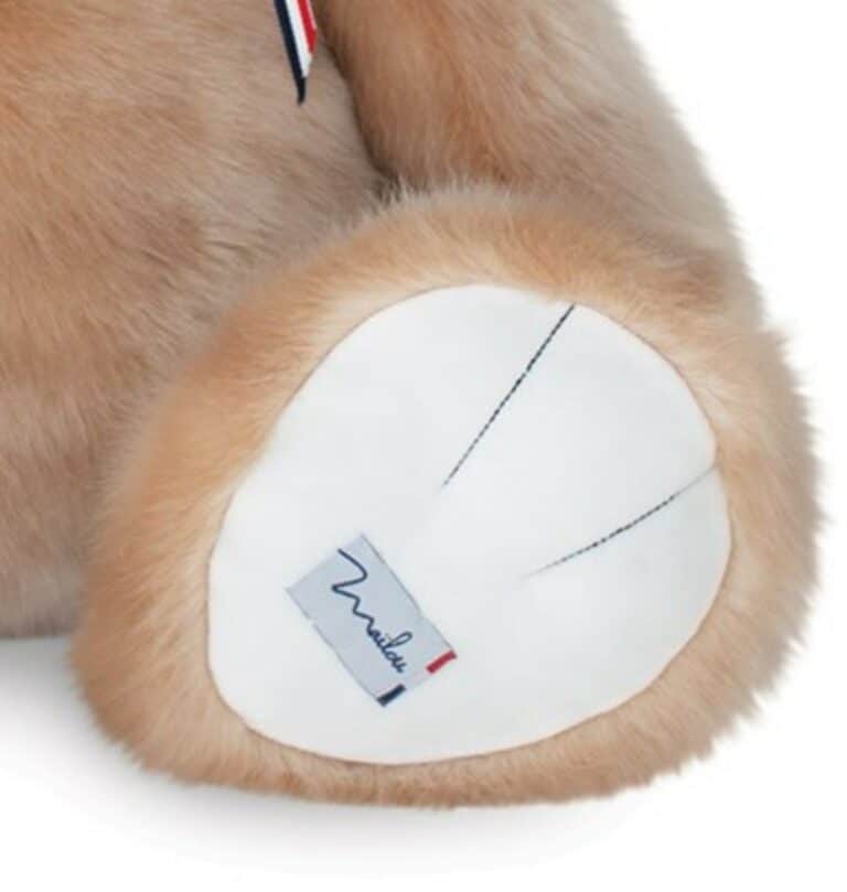 peluche ours français mailou dessous patte