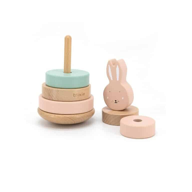 tour a empiler lapin en bois