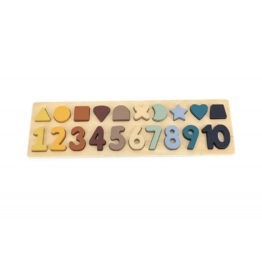 puzzle en bois à encastrer chiffres et formes