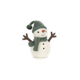 bonhomme de neige vert et blanc