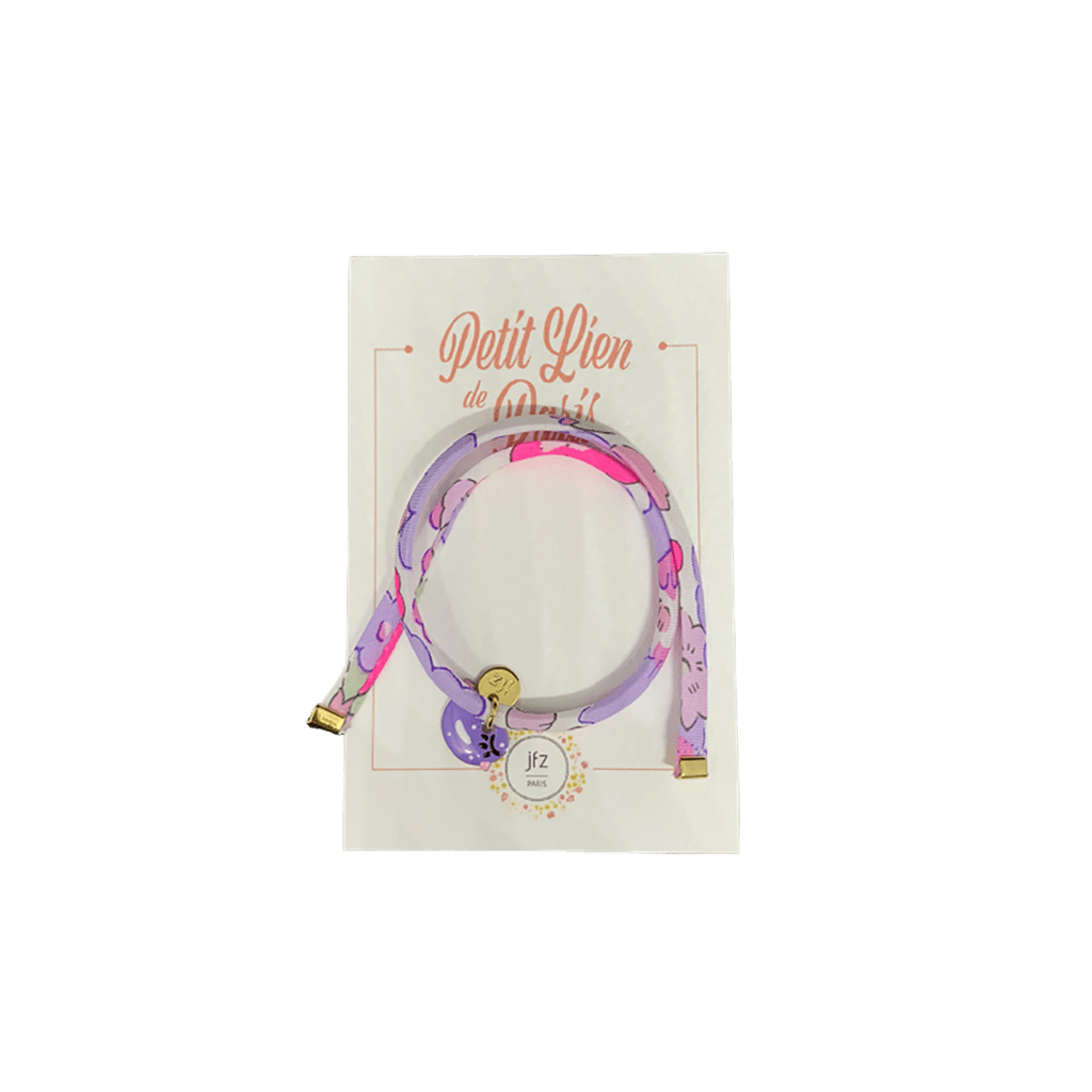 Un bracelet liberty betsy violet fluo oiseau