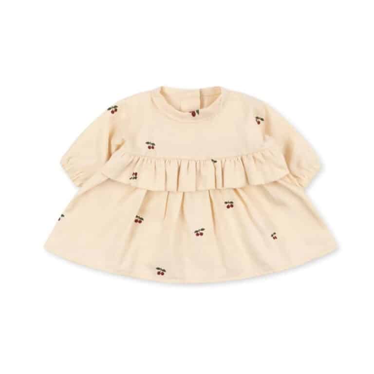 Cet ensemble pour poupée est vraiment trop joli ! Il est composé d'un béguin, une robe ainsi qu'un bloomer !