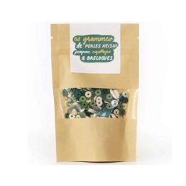 mélange perles heishi mandalay fond blanc