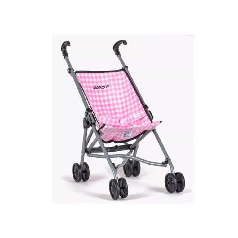 poussette minikane vichy rose