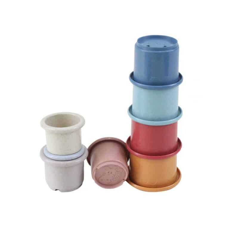 Gobelets à empiler en paille de blé recyclée