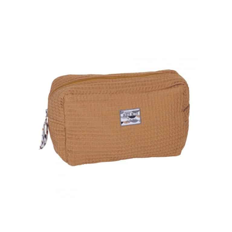 Une trousse de toilette en nid d'abeille noisette bb&co