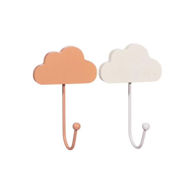 Patère nuage blanc ou rose de la marque sass&belle