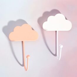 Patère nuage blanc ou rose de la marque sass&belle