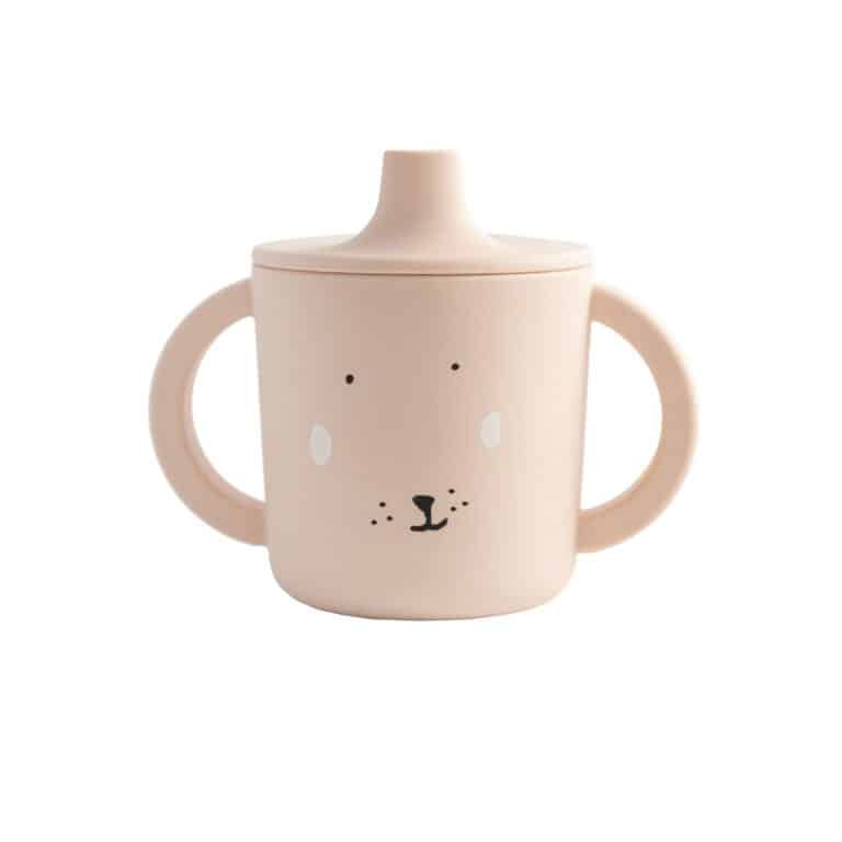 Tasse en silicone trixie mme lapin sur fond blanc