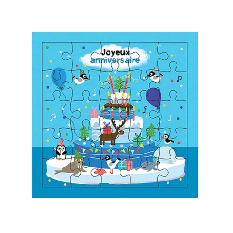 carte puzzle animaux de la banquise