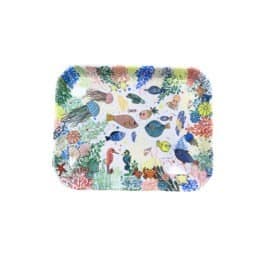 Petit plateau poissons cartes d'art