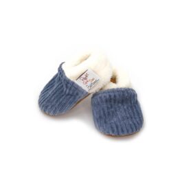 chaussons en velours bleu rien que des bêtises