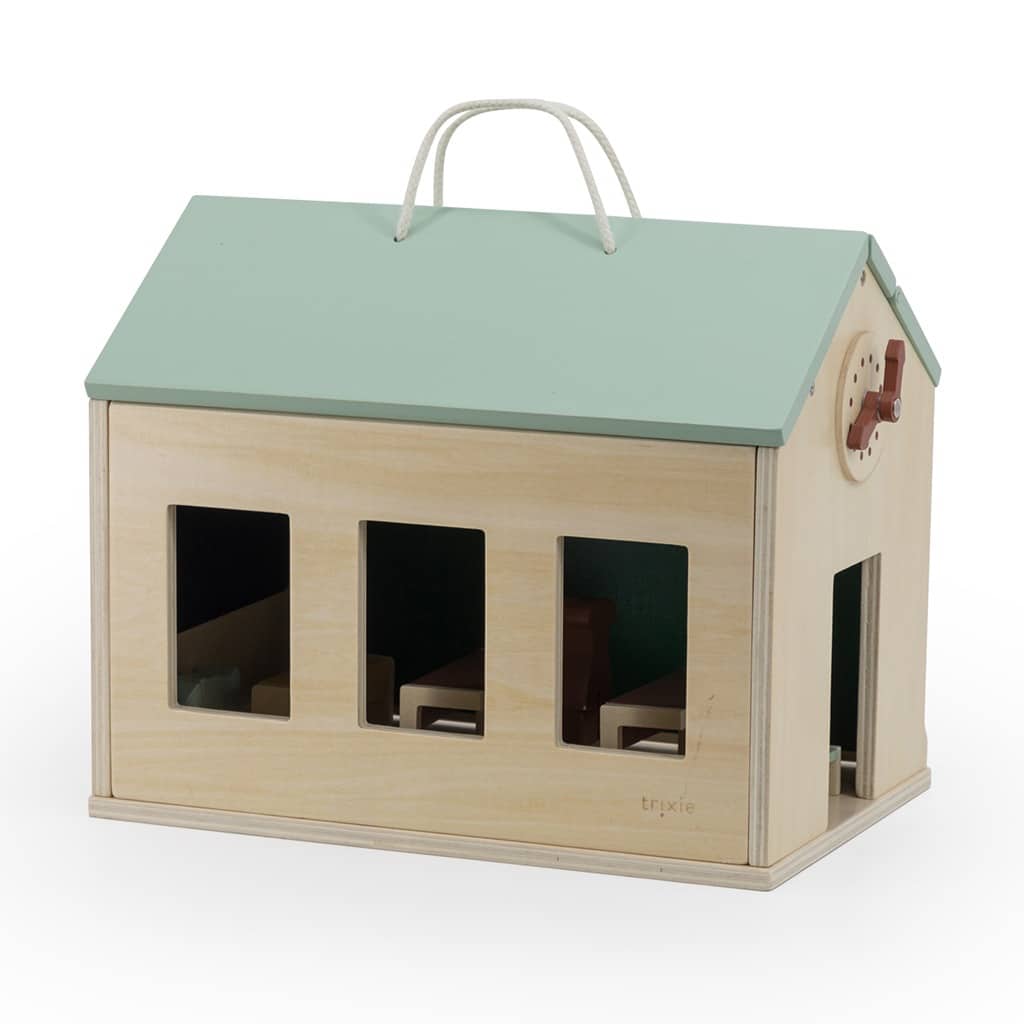 école en bois avec accessoires fermé
