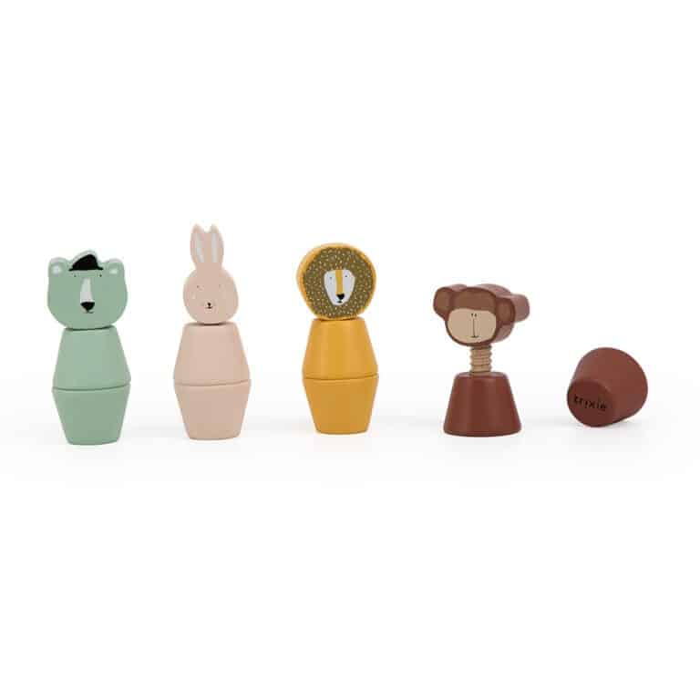 jeu vis animaux en bois