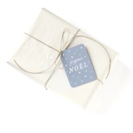 étiquette cadeau bleu