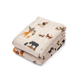 petit lange animaux tous ensemble sable de la marque liewood