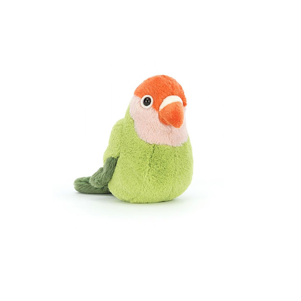 Doudous oiseaux couple d'inséparables de chez jellycat
