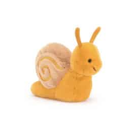 Sandy l'escargot des chez jellycat est tout doux